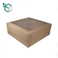 Paper Packaging Box for Cupcake Cake Box With Clear Plastic PET Window